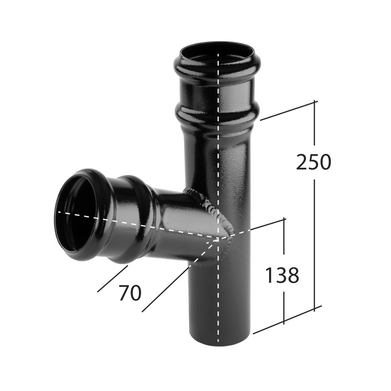 76mm Branch 92.5° 76mm Branch 92.5°