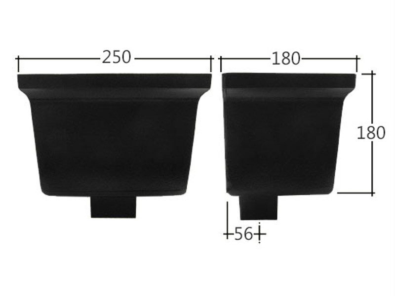 102mm Square Standard Hopper Head