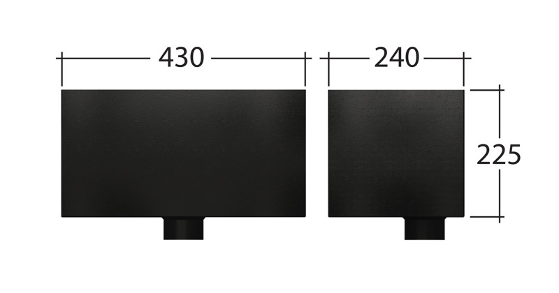 Flushfit 102x76mm Rectangle Large Hopper Head
