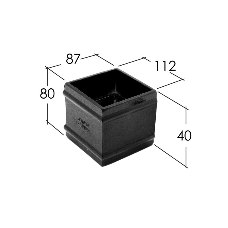 102x76mm Non-Eared Rectangle Pipe Socket
