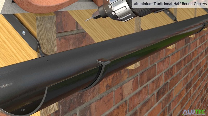 Aluminium rainwater goods –
Sustainable, and as easy to
install as PVC or Cast Iron